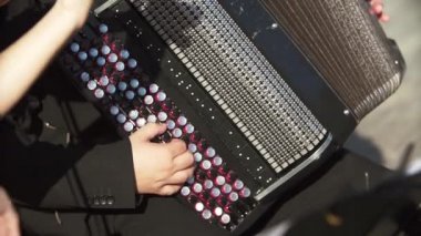 Akordeon çalan Bayan