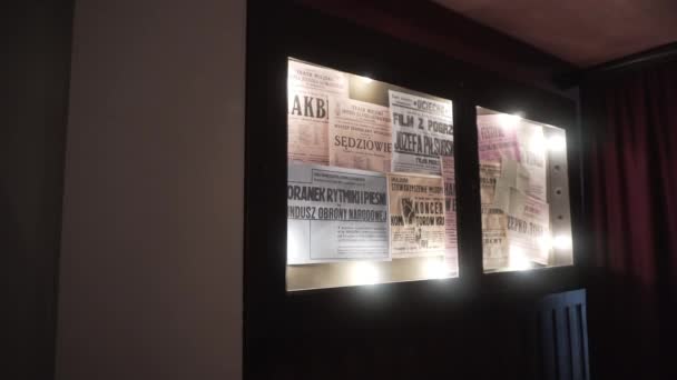 Schindlers Factory Museum in Krakow. — Stock Video