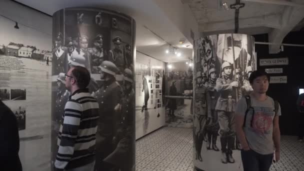 Museum Pabrik Schindlers di Krakow . — Stok Video