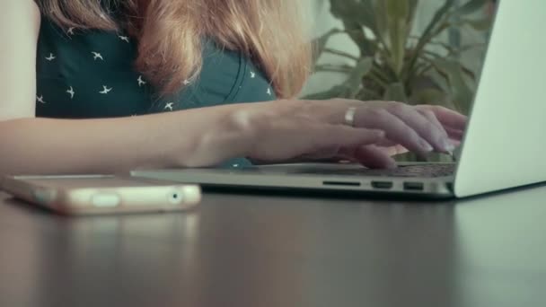 Mãos digitando no teclado do computador — Vídeo de Stock