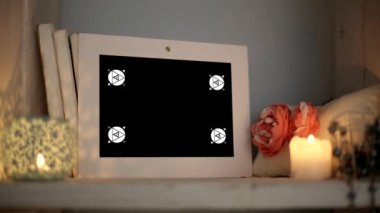 Mockup Video görüntüler Framework Phototography için çoğu rafa