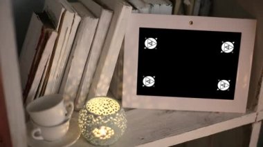 Mockup Video görüntüler Framework Phototography için çoğu rafa