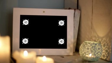 Mockup Video görüntüler Framework Phototography için çoğu rafa