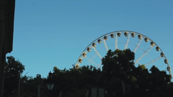 Budapest Sziget Eye Giant Ferris Wheel — Stock Video