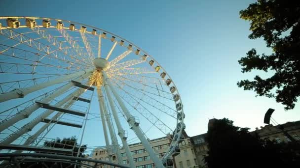 Budapest Sziget Eye Giant Ferris Wheel — Stock Video