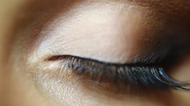 Kadın göz, yakın çekim makro
