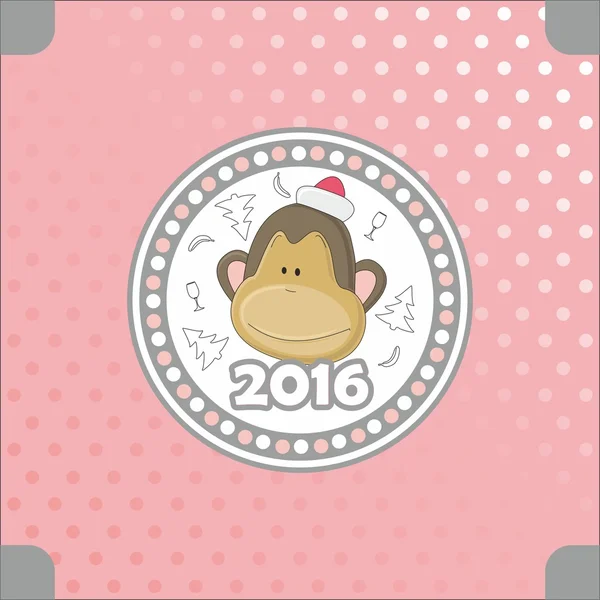 New year monkey — Stock Vector