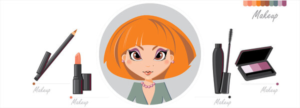 Красивая девушка делает макияж. мода
.