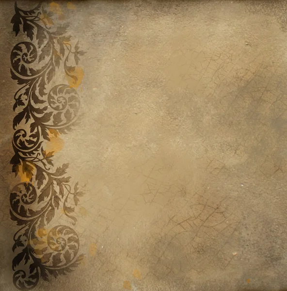 Çiçek desenli eski kağıt arka plan