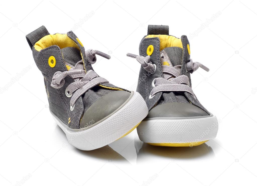 Kid shoes on white