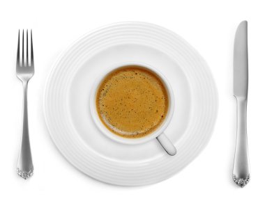 Akşam yemeğinde kahve.