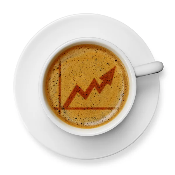 Grafico crescente sul caffè — Foto Stock