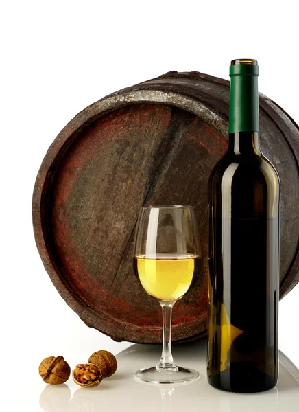 Vinho e barril — Fotografia de Stock
