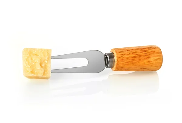 Fork with parmesan — Stock Photo, Image