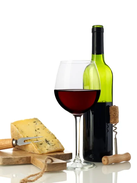 Red wine and cheese — Stock Photo, Image