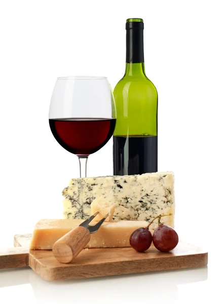 Wein und Käse — Stockfoto