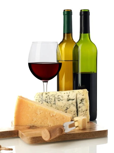 Wein und Käse — Stockfoto