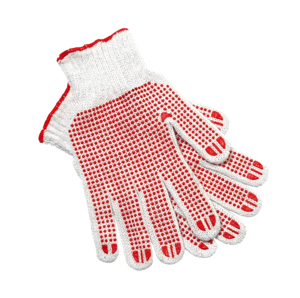 Beschermende handschoenen op witte achtergrond — Stockfoto
