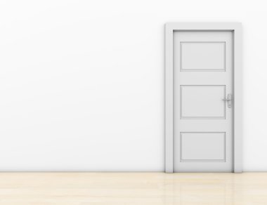 Bir odada kapalı kapı