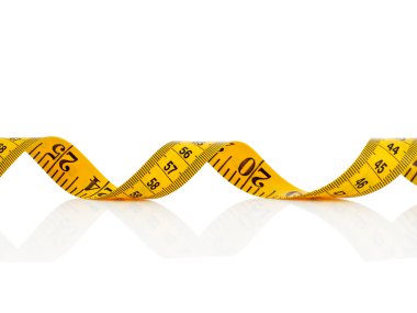 Teyp ölçüsü beyaza izole edildi