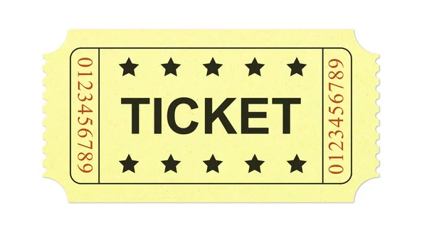 Ticket on white — Stock Photo, Image