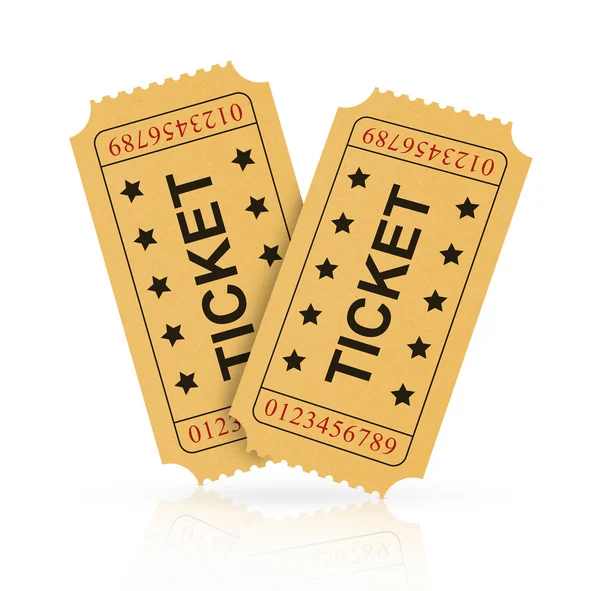 Tickets on white — Stock Photo, Image