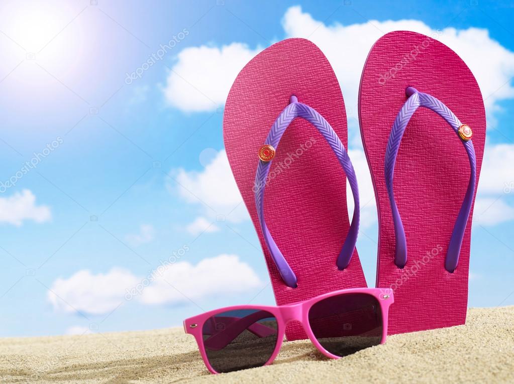 Flip-flops and sunglasses