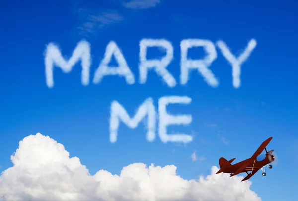 Послание "Женись на мне" — стоковое фото