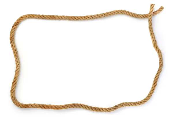 Quadro de corda no branco — Fotografia de Stock