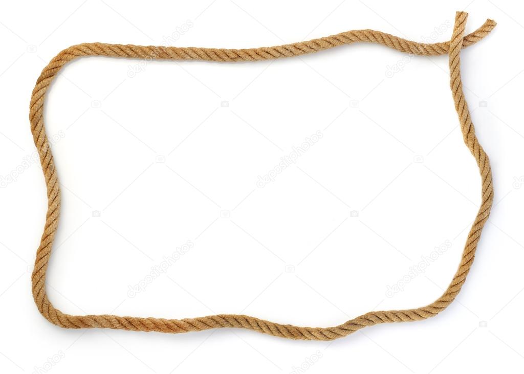 Rope frame on white