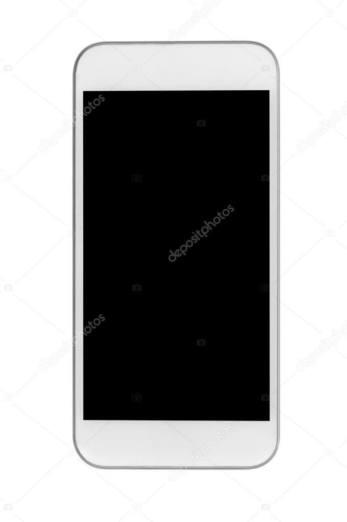 Mobile phone on white