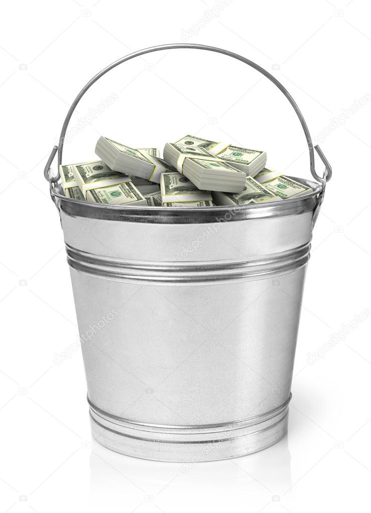Bucket full of money Stock Photo by ©Goir 103085916