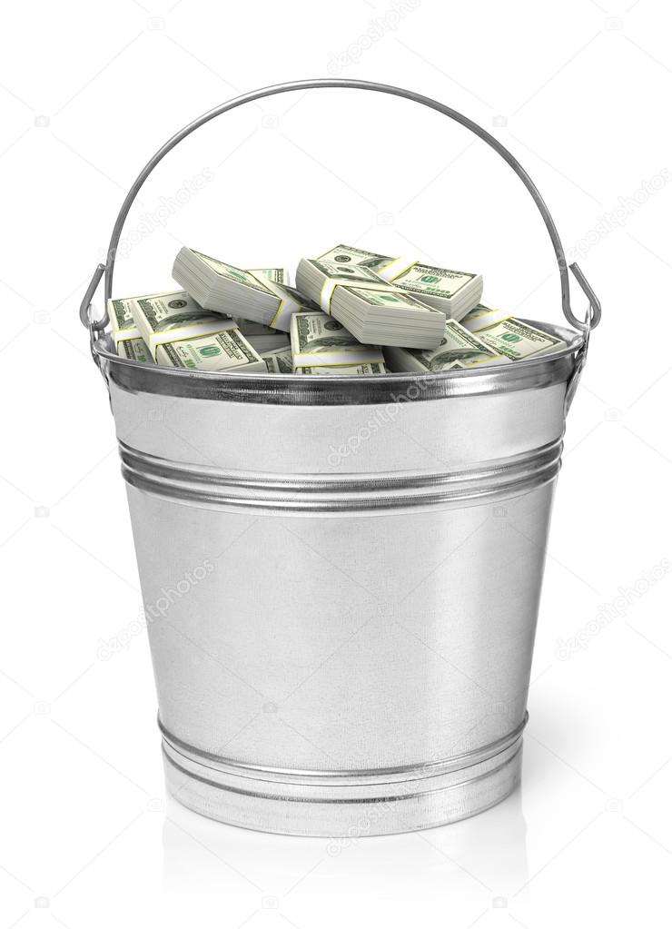 Bucket full of money