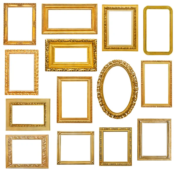 Золотые рамки — стоковое фото