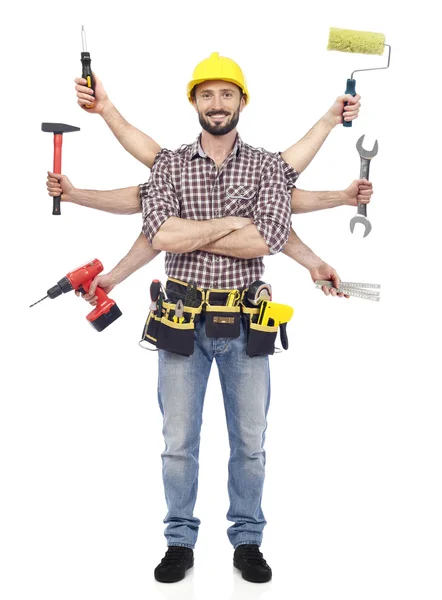 Handwerker mit Werkzeug — Stockfoto