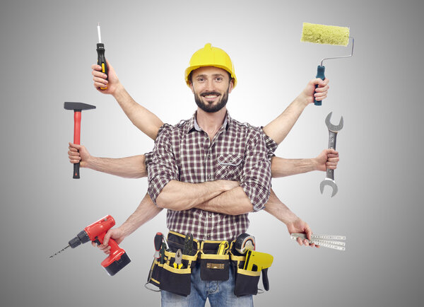 Handyman with tools