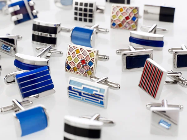 Cuff links on white — Stock Photo, Image