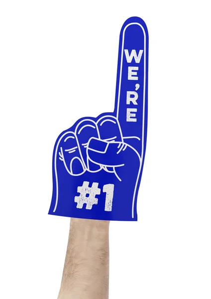 We're number 1 foam hand — Stock Photo, Image