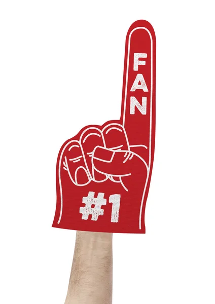 Number 1 fan foam hand — Stock Photo, Image