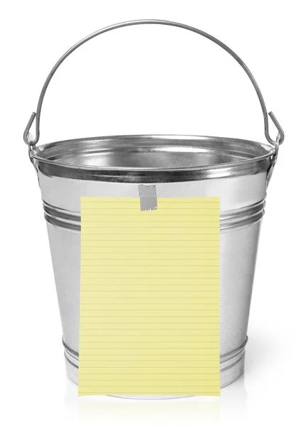 Lista de balde em branco — Fotografia de Stock