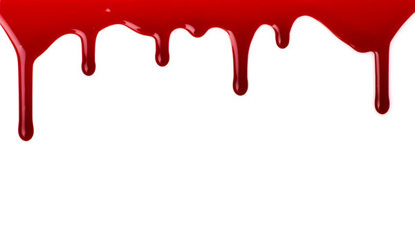 Paint pouring on white