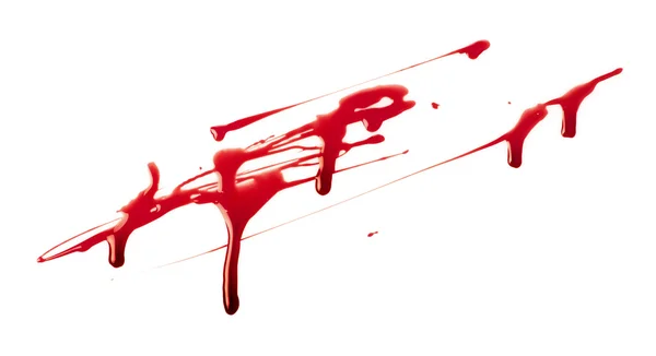 Salpicaduras de sangre en blanco — Foto de Stock