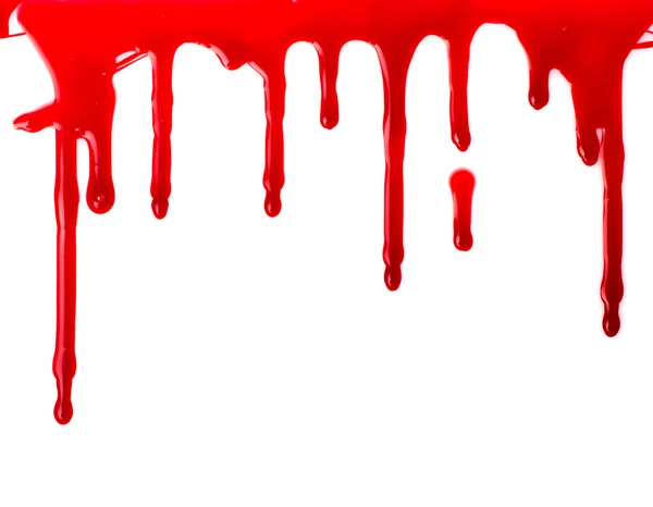 Tinta vermelha derramando — Fotografia de Stock