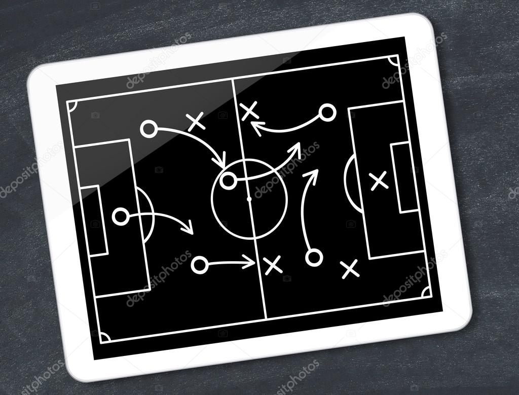 Soccer tactics on tablet