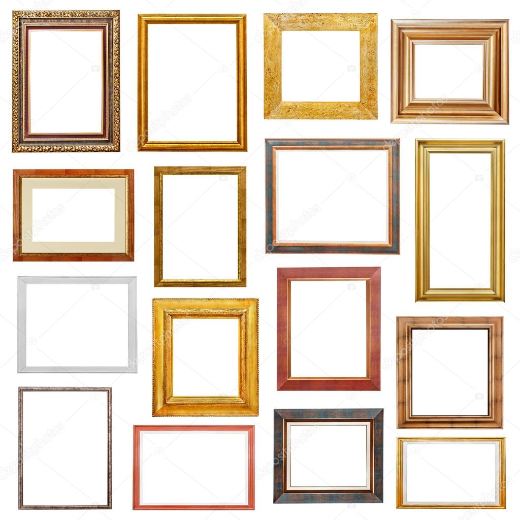 Picture frames on white