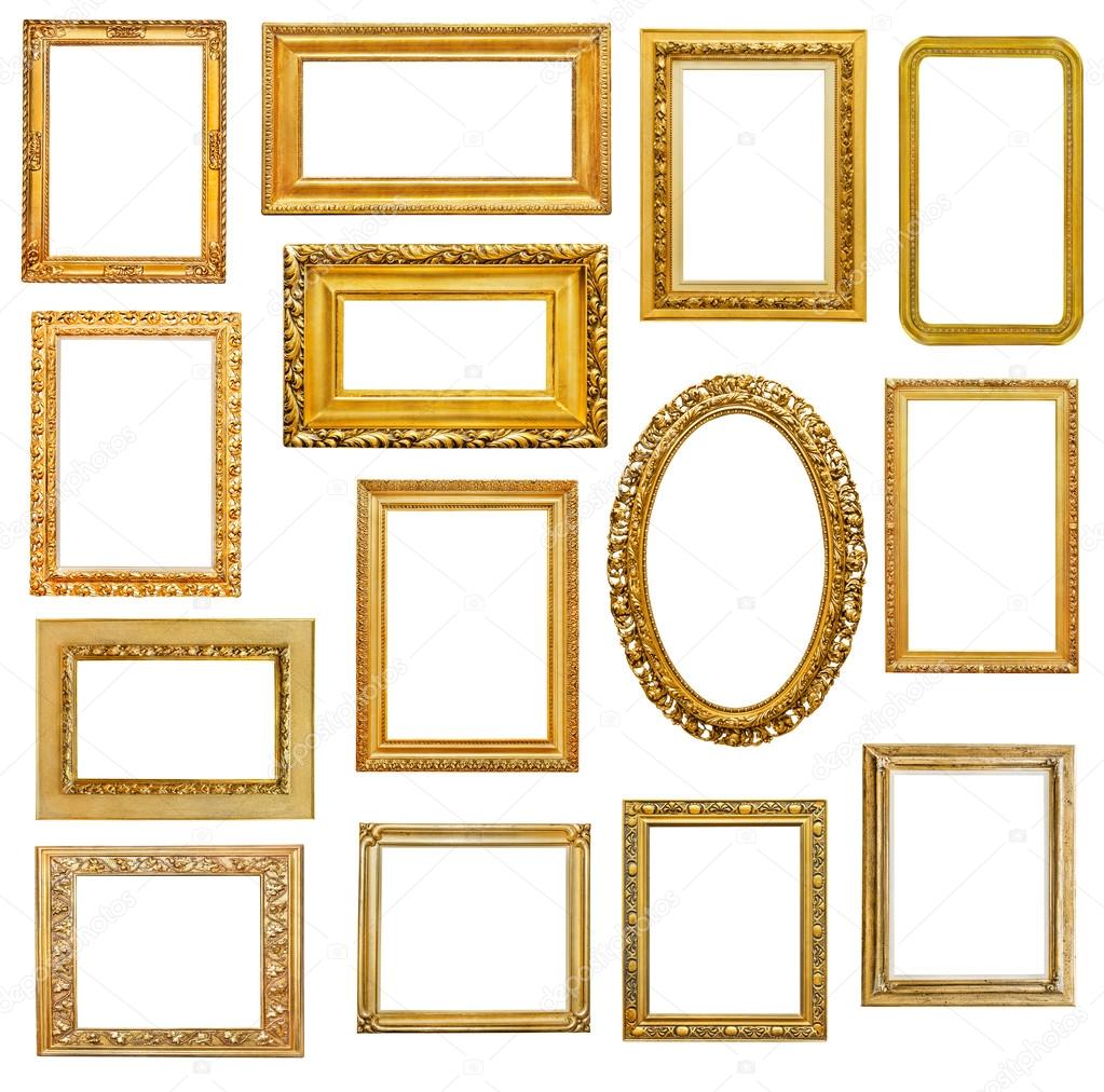 Golden picture frames