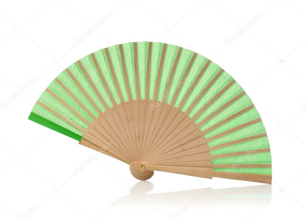 Hand fan on white