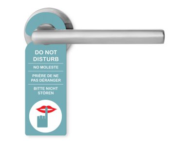 Do not disturb on door handle clipart