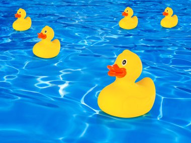 Su üzerinde lastik ördek