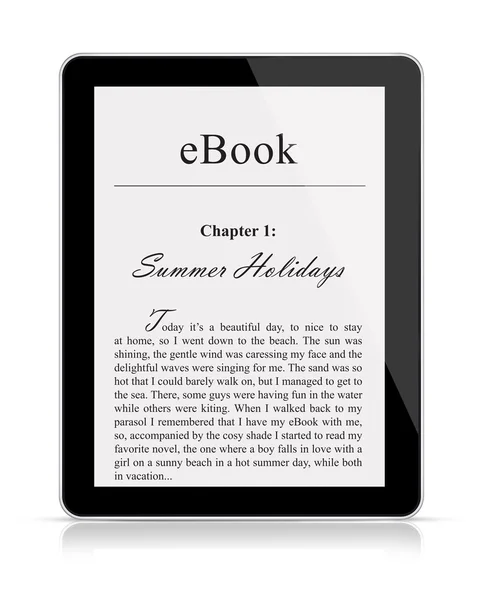 EBook reader on white — Stock Photo, Image